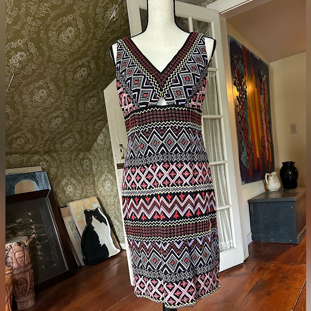 Sexy embroidered dress. Anthropologie. Looks like Missoni!